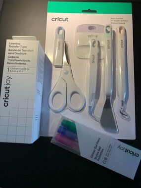 Cricut White Craft Tool Set with Green Trim and Purple Accent new